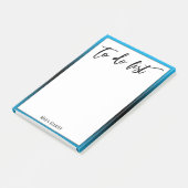 Handschrift to do list hemelsblauw zwart ombre ran post-it® notes (Schuin)