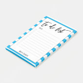 Handschrift to do list hemelsblauwe strepen, gevoe post-it® notes (Schuin)
