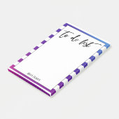 Handschrift to do list roze & blauw ombre strepen post-it® notes (Schuin)
