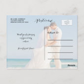 handschrift | Trouwfoto Dank u Briefkaart (Achterkant)