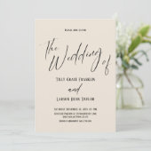 Handschrift Typografie Eenvoudig De Bruiloft Van C Kaart (Staand voorkant)