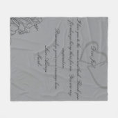Handschrift typografie grijs Fleece Blanket (Voorkant (Horizontaal))
