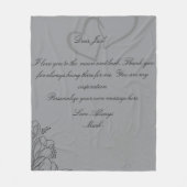 Handschrift typografie grijs Fleece Blanket Deken (Voorkant)