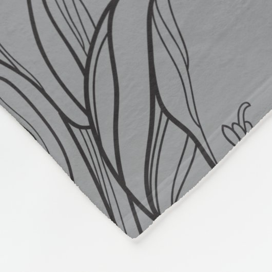 Handschrift typografie grijs Fleece Blanket Deken (Hoek)