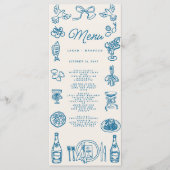 Handschrift Typografie Retro Bruiloft Menu (Voorkant)