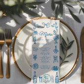 Handschrift Typografie Retro Bruiloft Menu