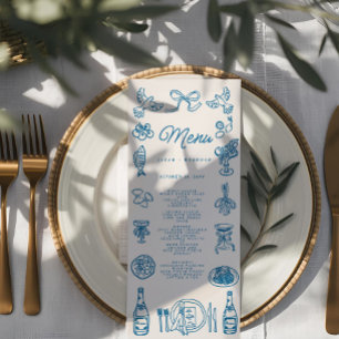Handschrift Typografie Retro Bruiloft Menu