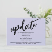 Handschrift uitgesteld Bruiloft Lavendel Kaart (Staand voorkant)