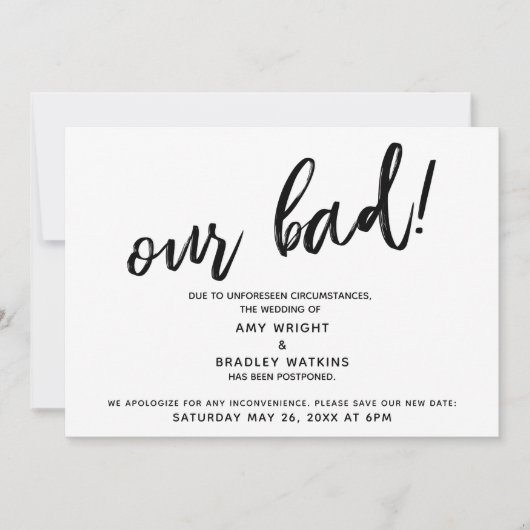 Handschrift Uitgestelde aankondiging Humor huwelij (Voorkant)