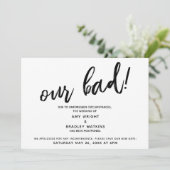 Handschrift Uitgestelde aankondiging Humor huwelij (Staand voorkant)