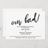 Handschrift Uitgestelde aankondiging Humor huwelij (Voorkant / Achterkant)