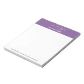 Handschrift van de bureau van het Paars Notitieblok (Linkerzijde)