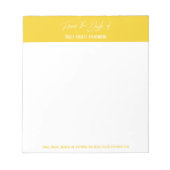 Handschrift van het bureau van de boude mosterdgee notitieblok (Voorkant)