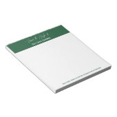 Handschrift van het bureau van Leaf Green Notitieblok (Schuin)