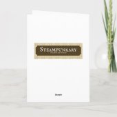 Handschrift van Steampunk van de Ballon van de Kaart (Achterkant)