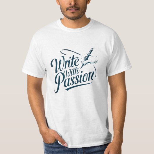 Handschrift vieren met kunst t-shirt (Voorkant)