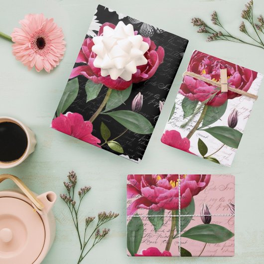  handschrift voor bloemenvlinder, ontkoppeling inpakpapier vel