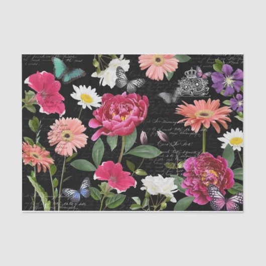  handschrift voor bloemenvlinder, ontkoppeling tissuepapier (Voorkant)