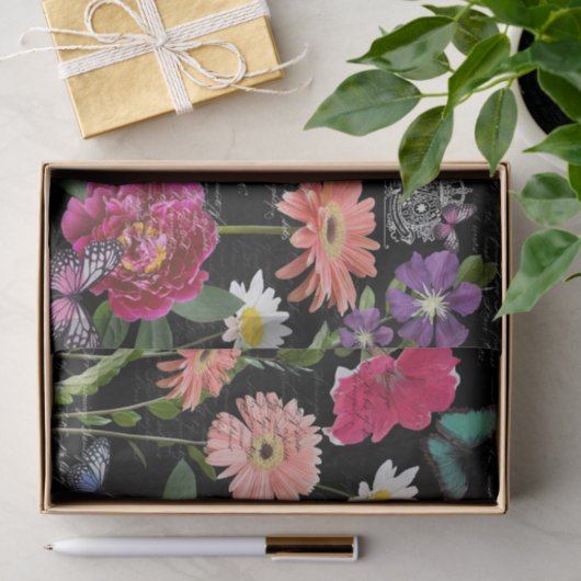  handschrift voor bloemenvlinder, ontkoppeling tissuepapier (Geschenk)