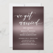 Handschrift We zijn getrouwd over Roos Gold Kaart (Voorkant)