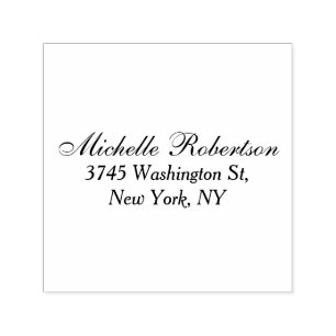 Handschrift zwart wit effen minimalistisch  zelfinktende stempel