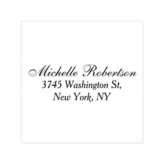 Handschrift zwart wit effen minimalistisch  zelfinktende stempel (Design)