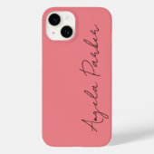 Handschriftafbeelding Eenvoudige roze professionel Case-Mate iPhone Case (Achterkant)