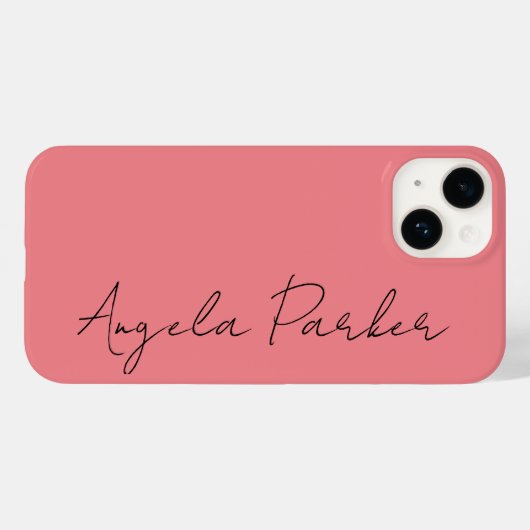 Handschriftafbeelding Eenvoudige roze professionel Case-Mate iPhone Case (Achterkant (horizontaal))