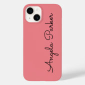 Handschriftafbeelding Eenvoudige roze professionel Case-Mate iPhone Case (Achterkant)