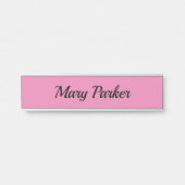 Handschriftafbeelding Eenvoudige roze professionel Deurbordje (Voorkant)