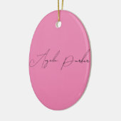 Handschriftafbeelding Eenvoudige roze professionel Keramisch Ornament (Links)