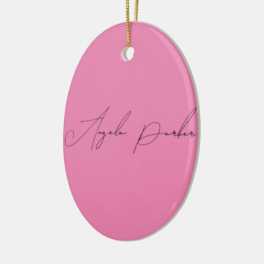 Handschriftafbeelding Eenvoudige roze professionel Keramisch Ornament (Links)