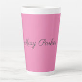 Handschriftafbeelding Eenvoudige roze professionel Latte Mok (Voorkant)