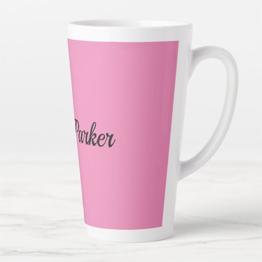 Handschriftafbeelding Eenvoudige roze professionel Latte Mok (Rechts)