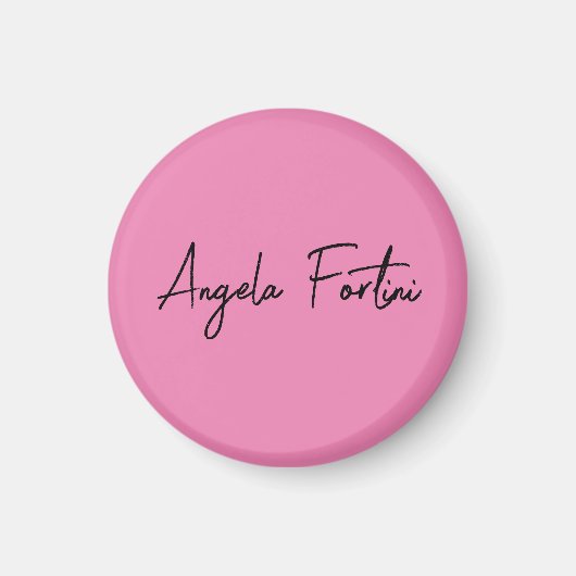 Handschriftafbeelding Eenvoudige roze professionel Magneet (Voorkant)