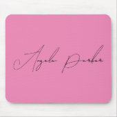 Handschriftafbeelding Eenvoudige roze professionel Muismat (Voorkant)