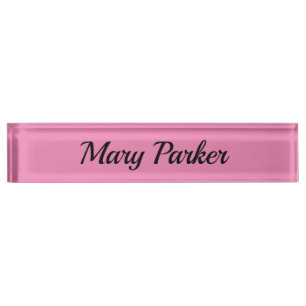 Handschriftafbeelding Eenvoudige roze professionel Naambordje