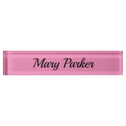 Handschriftafbeelding Eenvoudige roze professionel Naambordje (Voorkant)