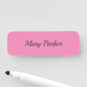 Handschriftafbeelding Eenvoudige roze professionel Naamplaatje (In situ)