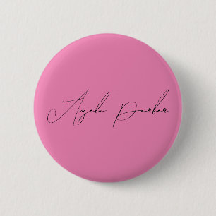 Handschriftafbeelding Eenvoudige roze professionel Ronde Button 5,7 Cm