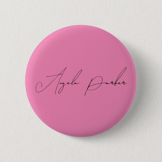 Handschriftafbeelding Eenvoudige roze professionel Ronde Button 5,7 Cm (Voorkant)