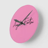 Handschriftafbeelding Eenvoudige roze professionel Ronde Klok (Hoek)