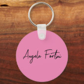 Handschriftafbeelding Eenvoudige roze professionel Sleutelhanger (Voorkant)