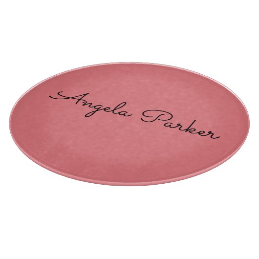 Handschriftafbeelding Eenvoudige roze professionel Snijplank (Hoek)