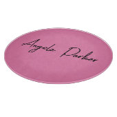 Handschriftafbeelding Eenvoudige roze professionel Snijplank (Hoek)