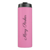 Handschriftafbeelding Eenvoudige roze professionel Thermosbeker (Voorkant)