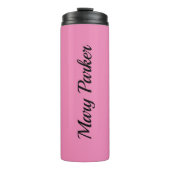 Handschriftafbeelding Eenvoudige roze professionel Thermosbeker (Voorkant)