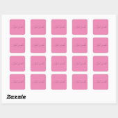Handschriftafbeelding Eenvoudige roze professionel Vierkante Sticker (Vel)