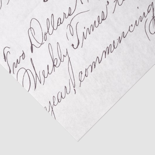 Handschriftafdekking Tissuepapier (Detail)