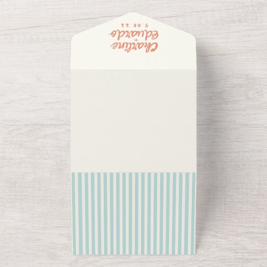 Handschriftafel Retro Weddenschap All In One Uitnodiging (Buitenkant)